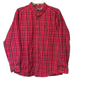 ARIAT Pro Series Fitted Button‎ Down Long Sleeve Plaid Shirt XXL Western Cowboy